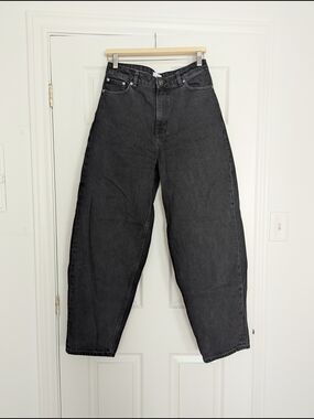 GANNI | Washed Black Stary Barrel-Leg Jeans | 29W/34L